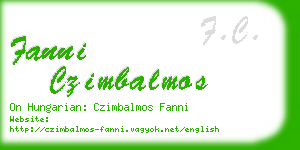 fanni czimbalmos business card